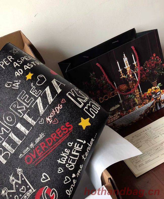 Dolce & Gabbana Calfskin Tote Bags 4116 black Dolce & Gabbana Calfskin Tote Bags 4116 black