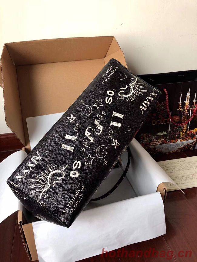 Dolce & Gabbana Calfskin Tote Bags 4116 black Dolce & Gabbana Calfskin Tote Bags 4116 black