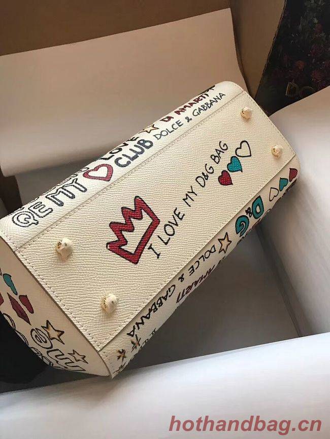 Dolce & Gabbana SICILY Bag Calfskin Leather 4136-4 white Dolce & Gabbana SICILY Bag Calfskin Leather 4136-4 white