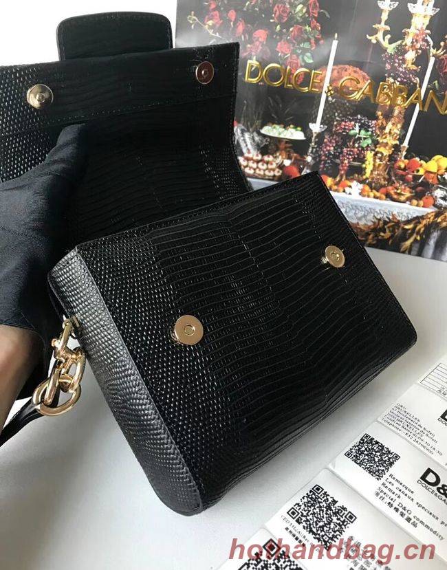 Dolce & Gabbana Calfskin Leather shoulder bag 5568 black Dolce & Gabbana Calfskin Leather shoulder bag 5568 black