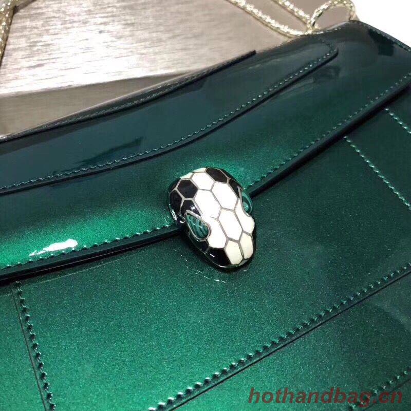 BVLGARI Serpenti Forever leather shoulder bag 35108 Green BVLGARI Serpenti Forever leather shoulder bag 35108 Green