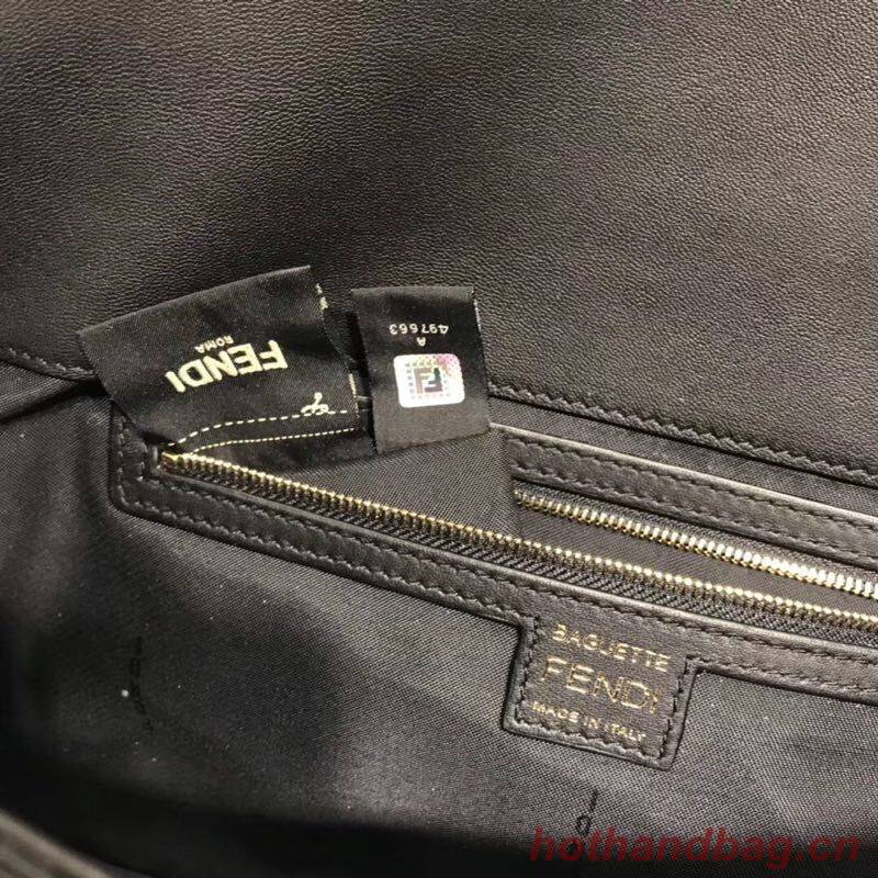 FENDI BAGUETTE large Shoulder Bag 8BR771A black