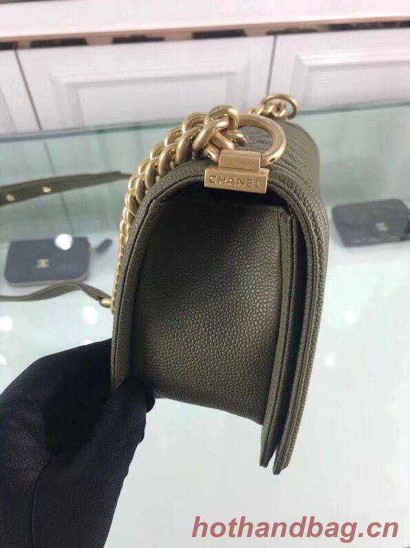 Chanel Leboy Original Calfskin leather Shoulder Bag Dark Green A67086 Gold Chanel Leboy Original Calfskin leather Shoulder Bag Dark Green A67086 Gold