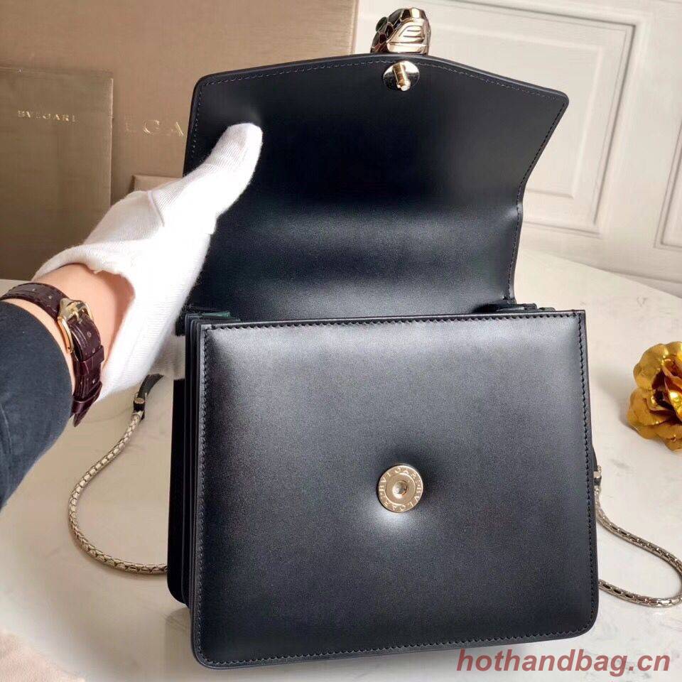 BVLGARI Serpenti Forever Devil Pearl Fish Skin Leather Shoulder Bag 058962 Black BVLGARI Serpenti Forever Devil Pearl Fish Skin Leather Shoulder Bag 058962 Black