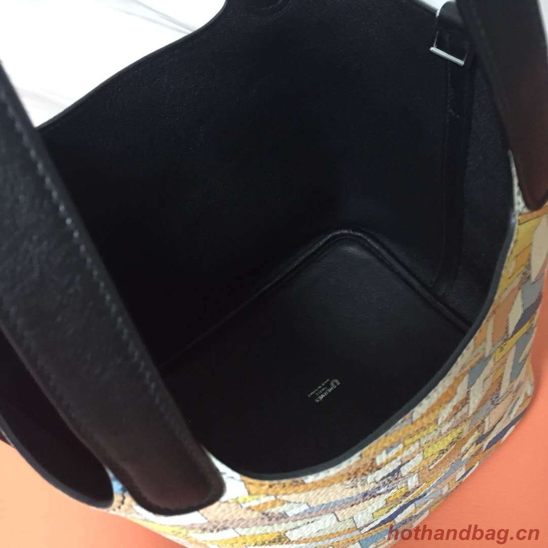 Hermes Picotin Lock 22cm Bags Litchi Leather HPT88 black Hermes Picotin Lock 22cm Bags Litchi Leather HPT88 black