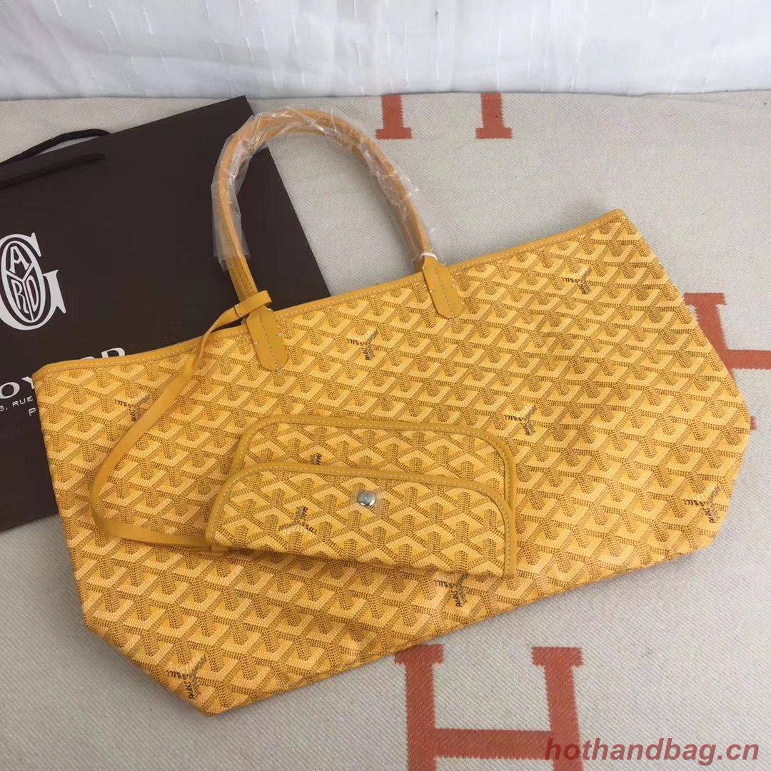 Goyard Y Doodling Calfskin Leather Tote Bag 7902 Yellow Goyard Y Doodling Calfskin Leather Tote Bag 7902 Yellow