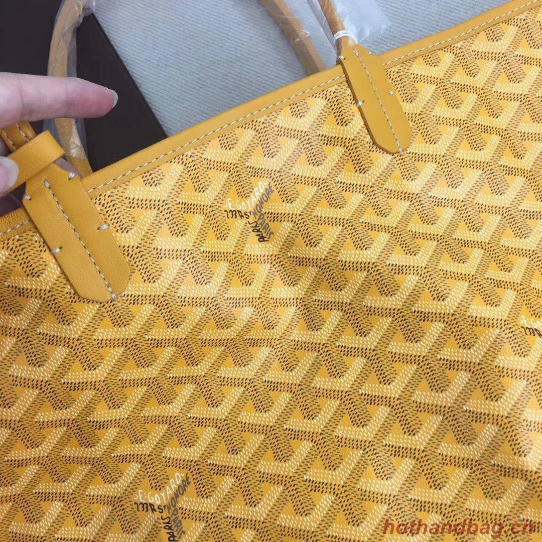 Goyard Y Doodling Calfskin Leather Tote Bag 7902 Yellow Goyard Y Doodling Calfskin Leather Tote Bag 7902 Yellow