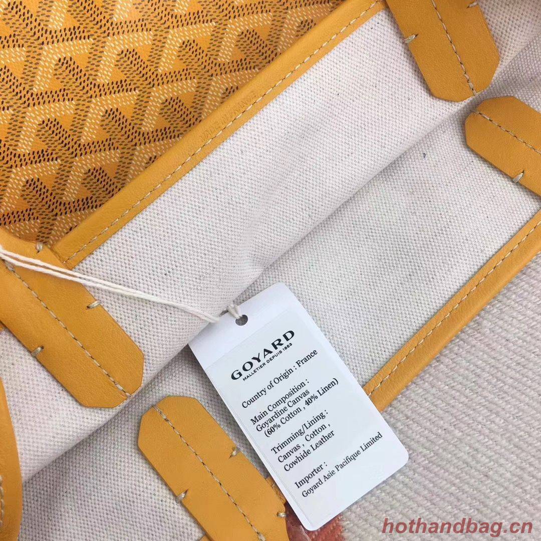 Goyard Y Doodling Calfskin Leather Tote Bag 7902 Yellow Goyard Y Doodling Calfskin Leather Tote Bag 7902 Yellow