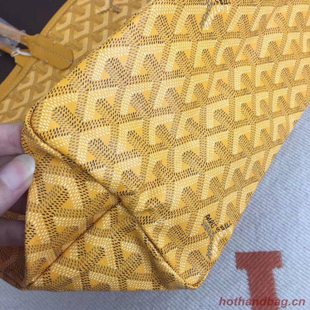 Goyard Y Doodling Calfskin Leather Tote Bag 7902 Yellow Goyard Y Doodling Calfskin Leather Tote Bag 7902 Yellow