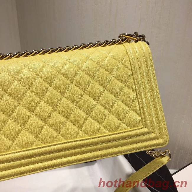 Chanel Le Boy Flap Shoulder Bag Original Leather Yellow A67086 Gold Chanel Le Boy Flap Shoulder Bag Original Leather Yellow A67086 Gold