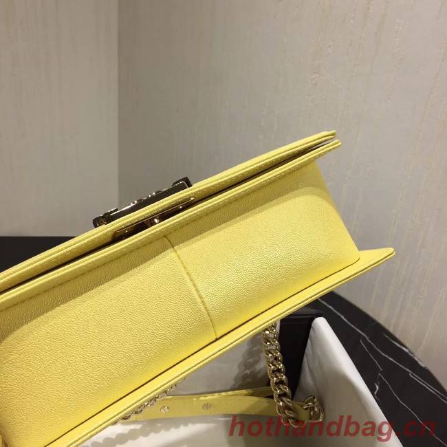 Chanel Le Boy Flap Shoulder Bag Original Leather Yellow A67086 Gold Chanel Le Boy Flap Shoulder Bag Original Leather Yellow A67086 Gold