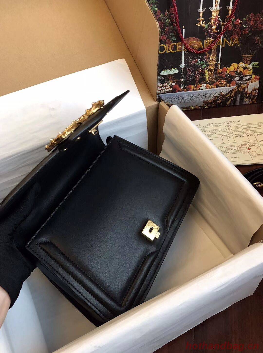 Dolce & Gabbana Origianl Leather Bag 4916 Black Dolce & Gabbana Origianl Leather Bag 4916 Black