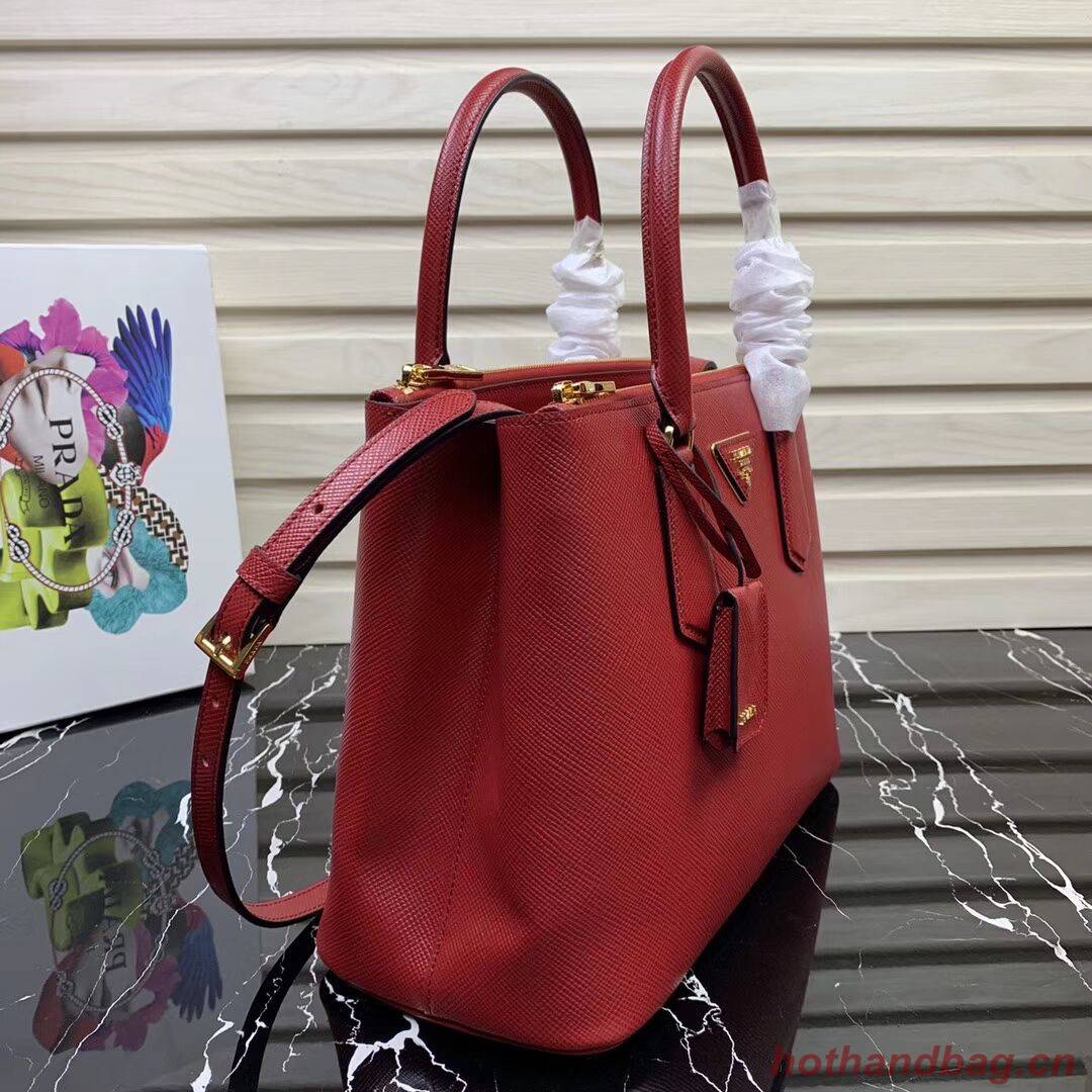 Prada Galleria Saffiano Leather Bag 1BA232 Red Prada Galleria Saffiano Leather Bag 1BA232 Red