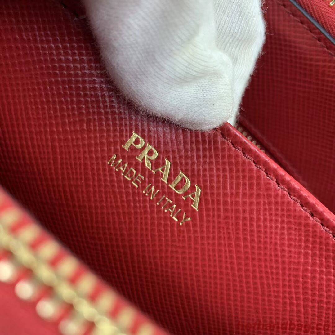 Prada Galleria Saffiano Leather Bag 1BA232 Red Prada Galleria Saffiano Leather Bag 1BA232 Red