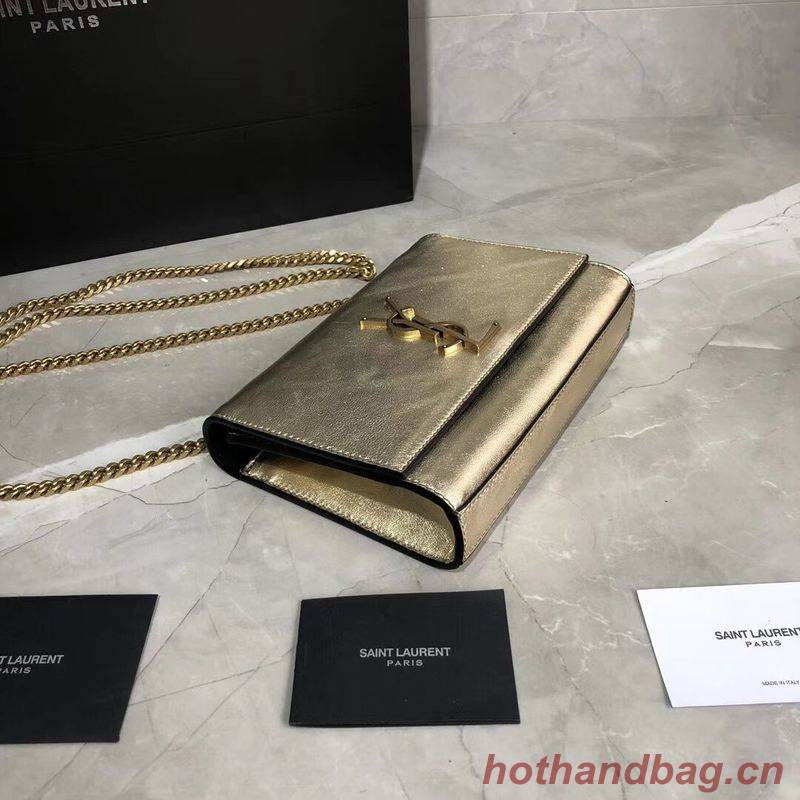 Yves Saint Laurent Kate Small Sheepskin Shoulder Bag Y469390 Gold Yves Saint Laurent Kate Small Sheepskin Shoulder Bag Y469390 Gold