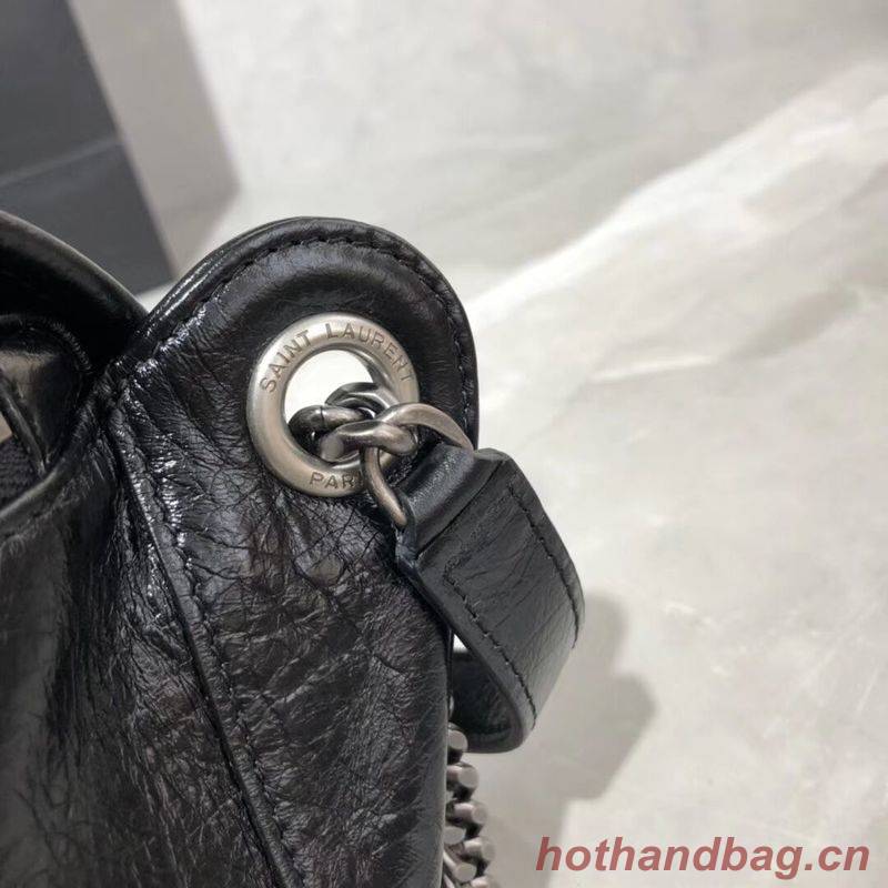 Yves Saint Laurent Niki Leather Shoulder Bag Y577124 Black Yves Saint Laurent Niki Leather Shoulder Bag Y577124 Black