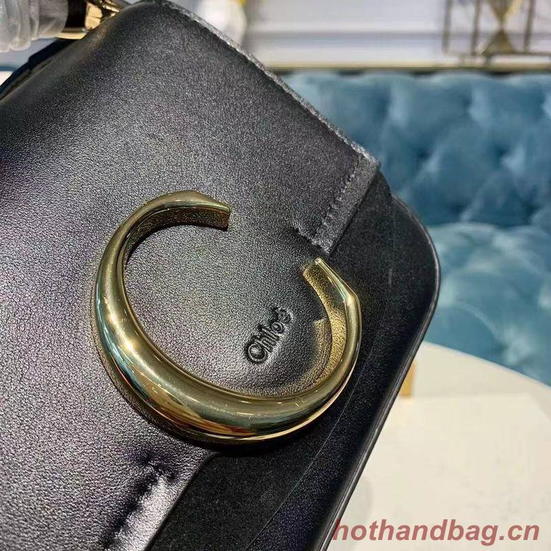 Chloe Original Calfskin Leather Top Handle Small Bag 3S030 Black Chloe Original Calfskin Leather Top Handle Small Bag 3S030 Black