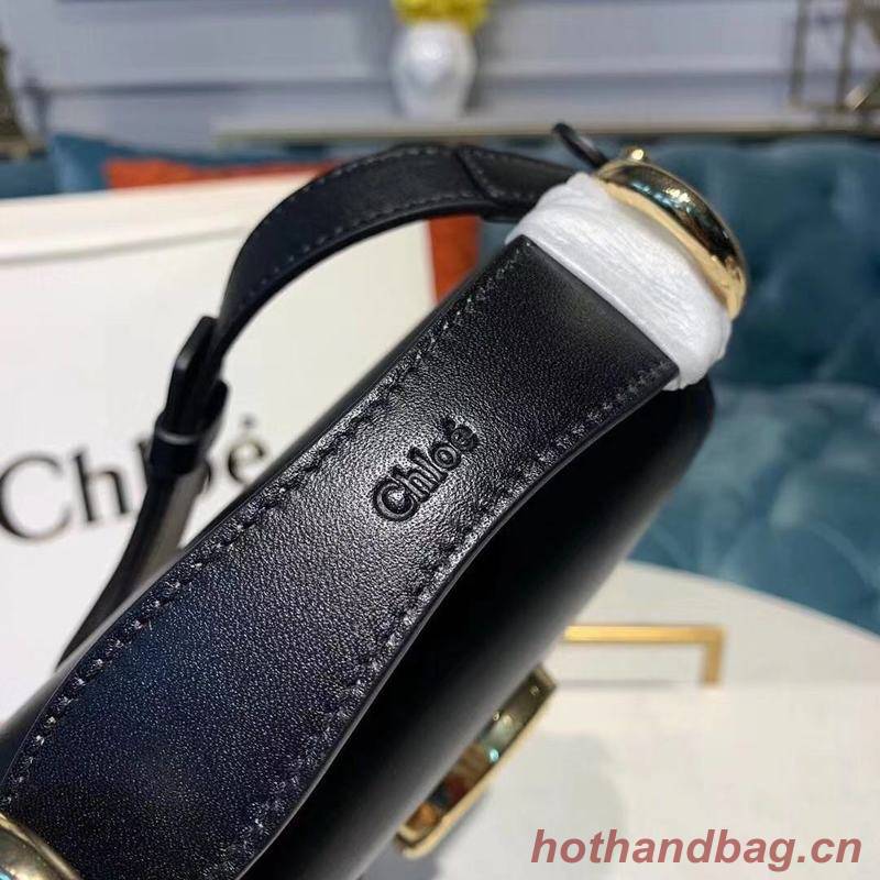 Chloe Original Calfskin Leather Top Handle Small Bag 3S030 Black Chloe Original Calfskin Leather Top Handle Small Bag 3S030 Black