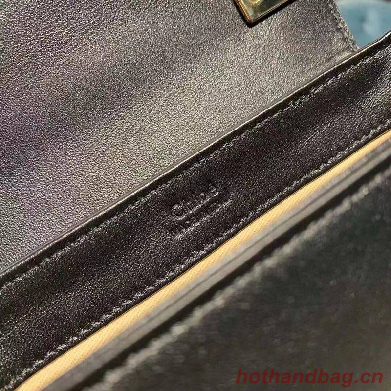 Chloe Original Calfskin Leather Top Handle Small Bag 3S030 Black Chloe Original Calfskin Leather Top Handle Small Bag 3S030 Black