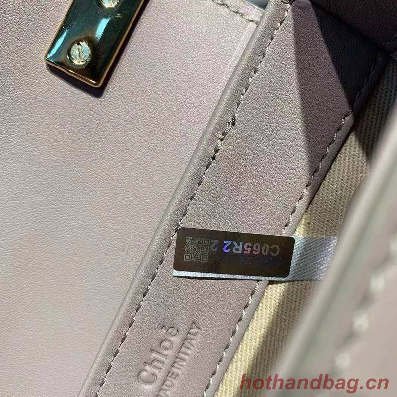 Chloe Original Calfskin Leather Top Handle Small Bag 3S030 Gray Chloe Original Calfskin Leather Top Handle Small Bag 3S030 Gray