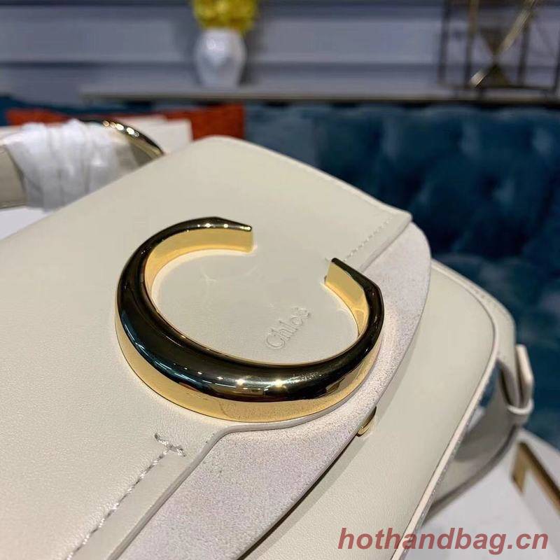 Chloe Original Calfskin Leather Top Handle Small Bag 3S030 White Chloe Original Calfskin Leather Top Handle Small Bag 3S030 White