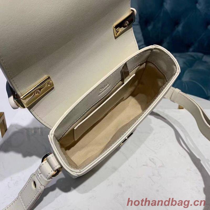 Chloe Original Calfskin Leather Top Handle Small Bag 3S030 White Chloe Original Calfskin Leather Top Handle Small Bag 3S030 White