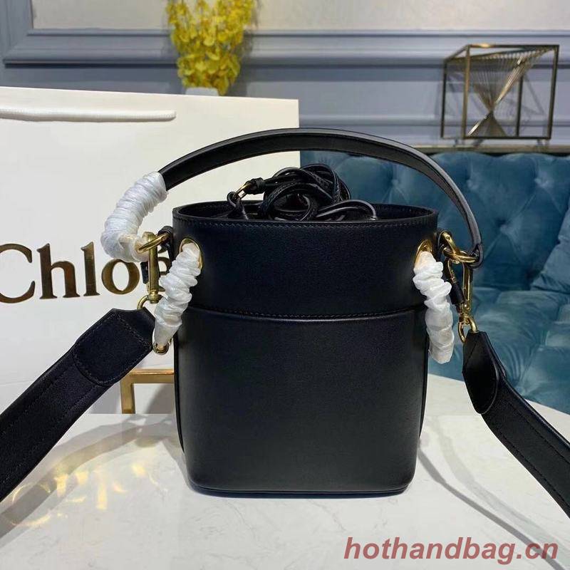 Chloe Roy Mini Smooth Leather Bucket Bag 3S508 Black Chloe Roy Mini Smooth Leather Bucket Bag 3S508 Black