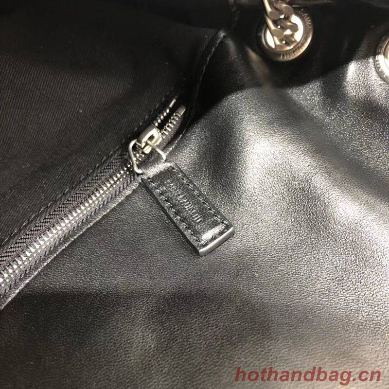 Yves Saint Laurent LOULOU PUFFER MEDIUM BAG IN QUILTED CRINKLED MATTE LEATHER Y577475 Black Yves Saint Laurent LOULOU PUFFER MEDIUM BAG IN QUILTED CRINKLED MATTE LEATHER Y577475 Black