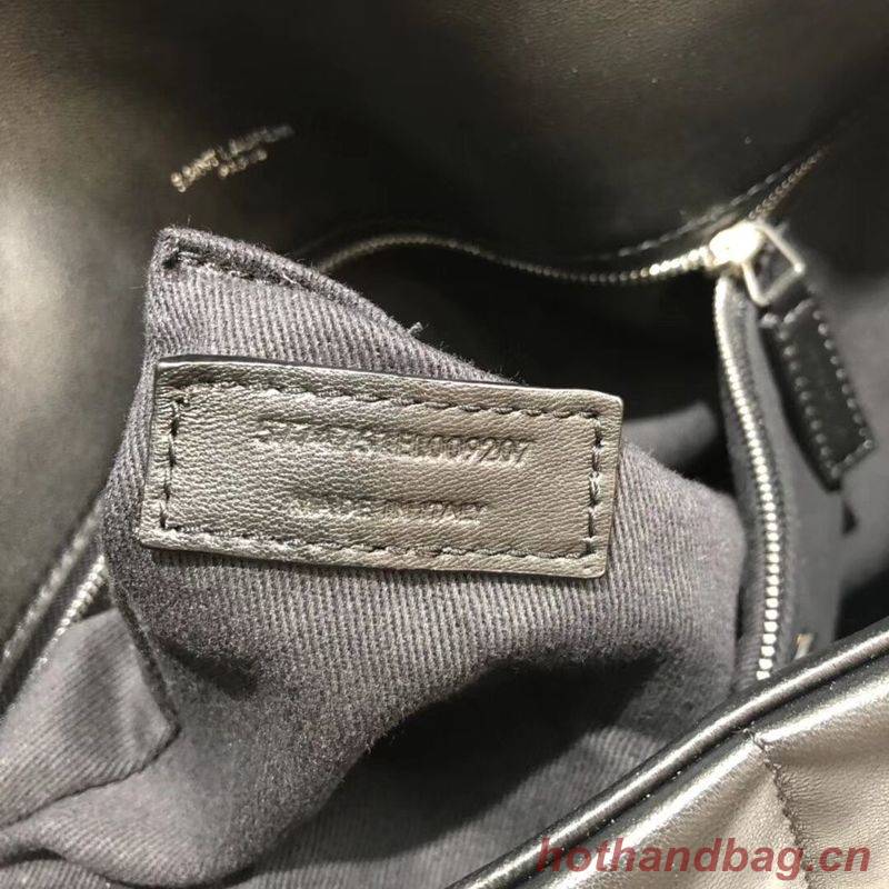 Yves Saint Laurent LOULOU PUFFER MEDIUM BAG IN QUILTED CRINKLED MATTE LEATHER Y577475 Black Yves Saint Laurent LOULOU PUFFER MEDIUM BAG IN QUILTED CRINKLED MATTE LEATHER Y577475 Black