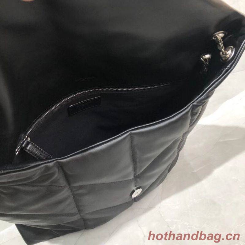Yves Saint Laurent LOULOU PUFFER MEDIUM BAG IN QUILTED CRINKLED MATTE LEATHER Y577475 Black Yves Saint Laurent LOULOU PUFFER MEDIUM BAG IN QUILTED CRINKLED MATTE LEATHER Y577475 Black