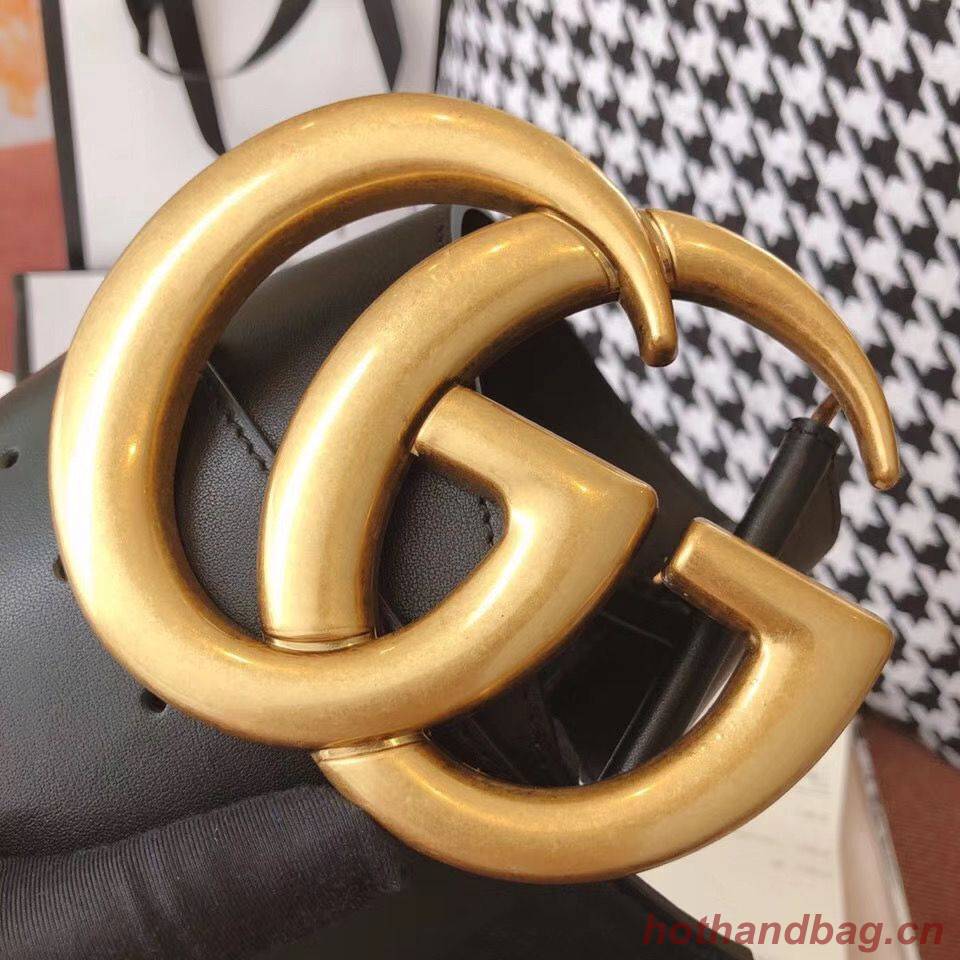 Gucci Original Calf Leather 7CM Belt 68884C Black Gucci Original Calf Leather 7CM Belt 68884C Black