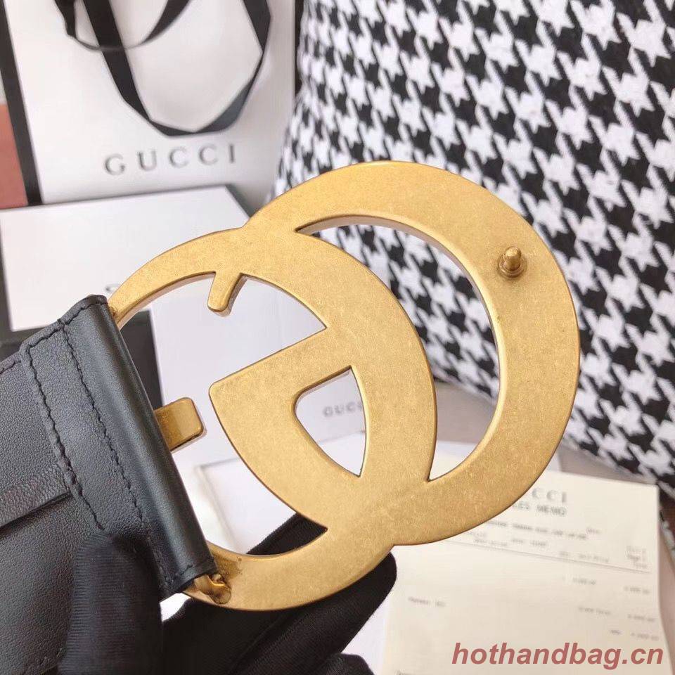 Gucci Original Calf Leather 7CM Belt 68884C Black Gucci Original Calf Leather 7CM Belt 68884C Black