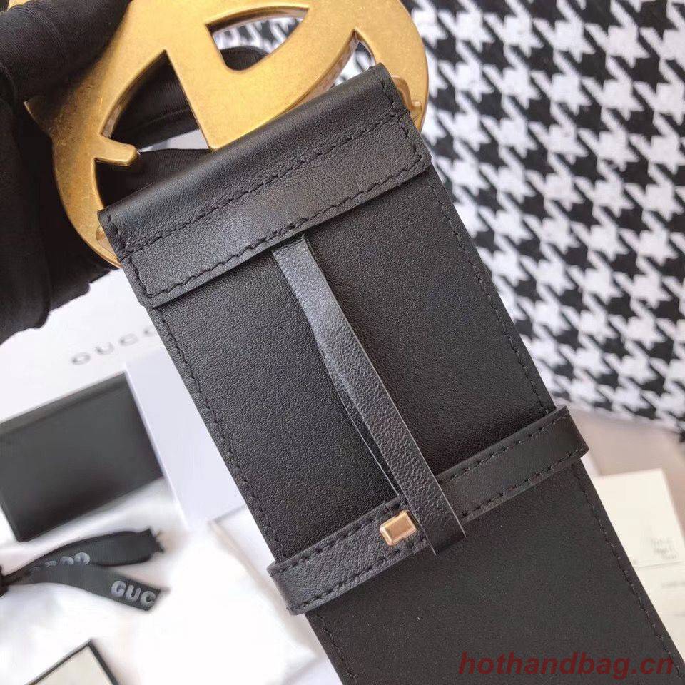 Gucci Original Calf Leather 7CM Belt 68884C Black Gucci Original Calf Leather 7CM Belt 68884C Black