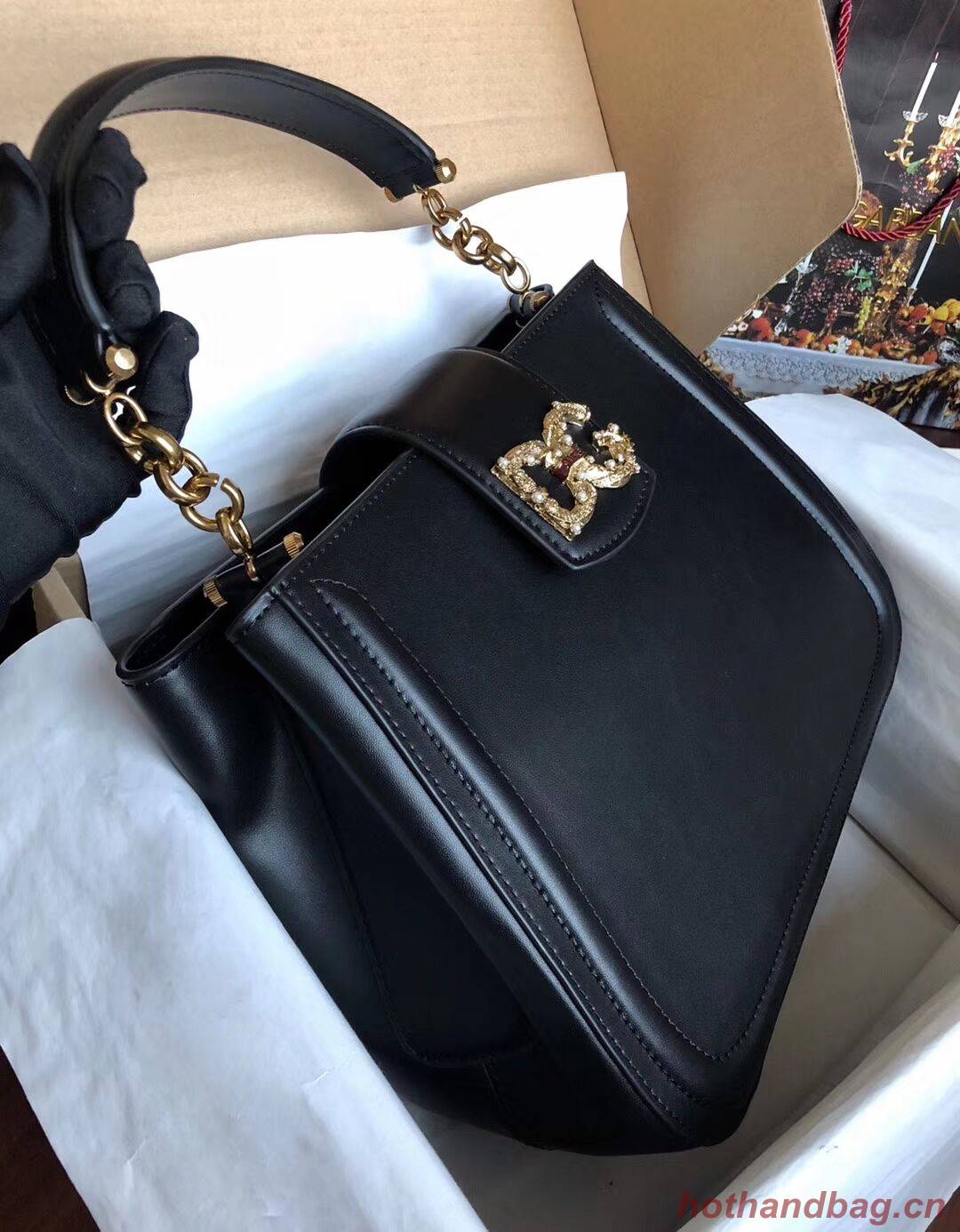 Dolce & Gabbana Origianl Leather Bag 4918 black Dolce & Gabbana Origianl Leather Bag 4918 black