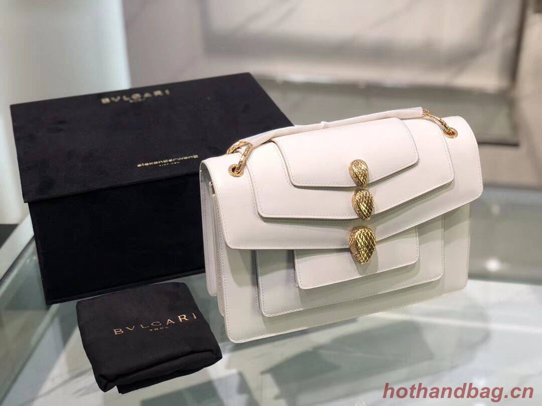 BVLGARI Serpenti Forever leather shoulder bag B288620 white BVLGARI Serpenti Forever leather shoulder bag B288620 white