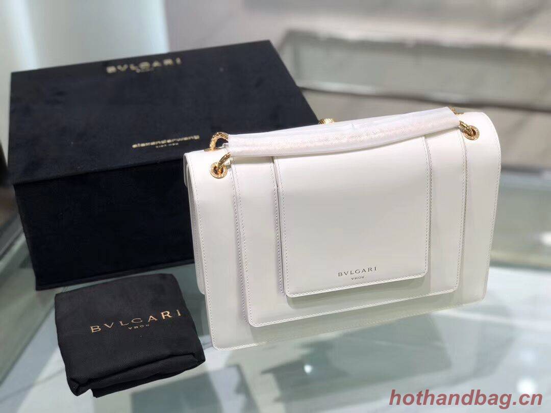 BVLGARI Serpenti Forever leather shoulder bag B288620 white BVLGARI Serpenti Forever leather shoulder bag B288620 white