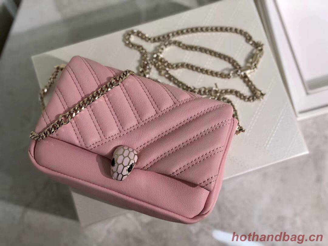 BVLGARI Shoulder Bag Calfskin Leather B288760 pink BVLGARI Shoulder Bag Calfskin Leather B288760 pink