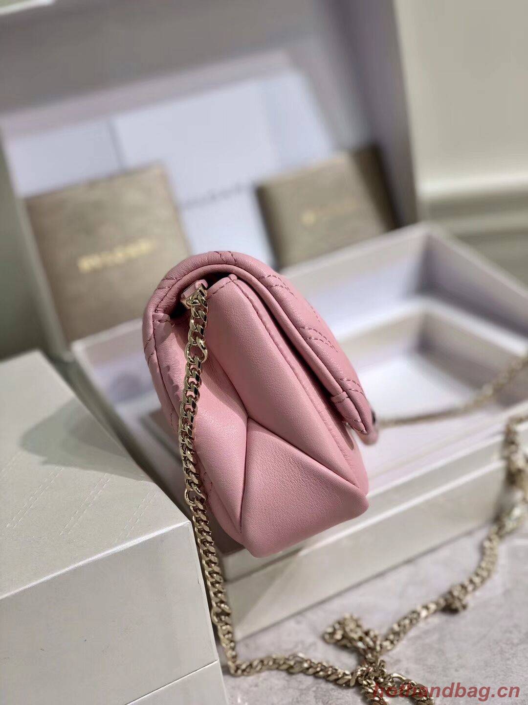 BVLGARI Shoulder Bag Calfskin Leather B288760 pink BVLGARI Shoulder Bag Calfskin Leather B288760 pink