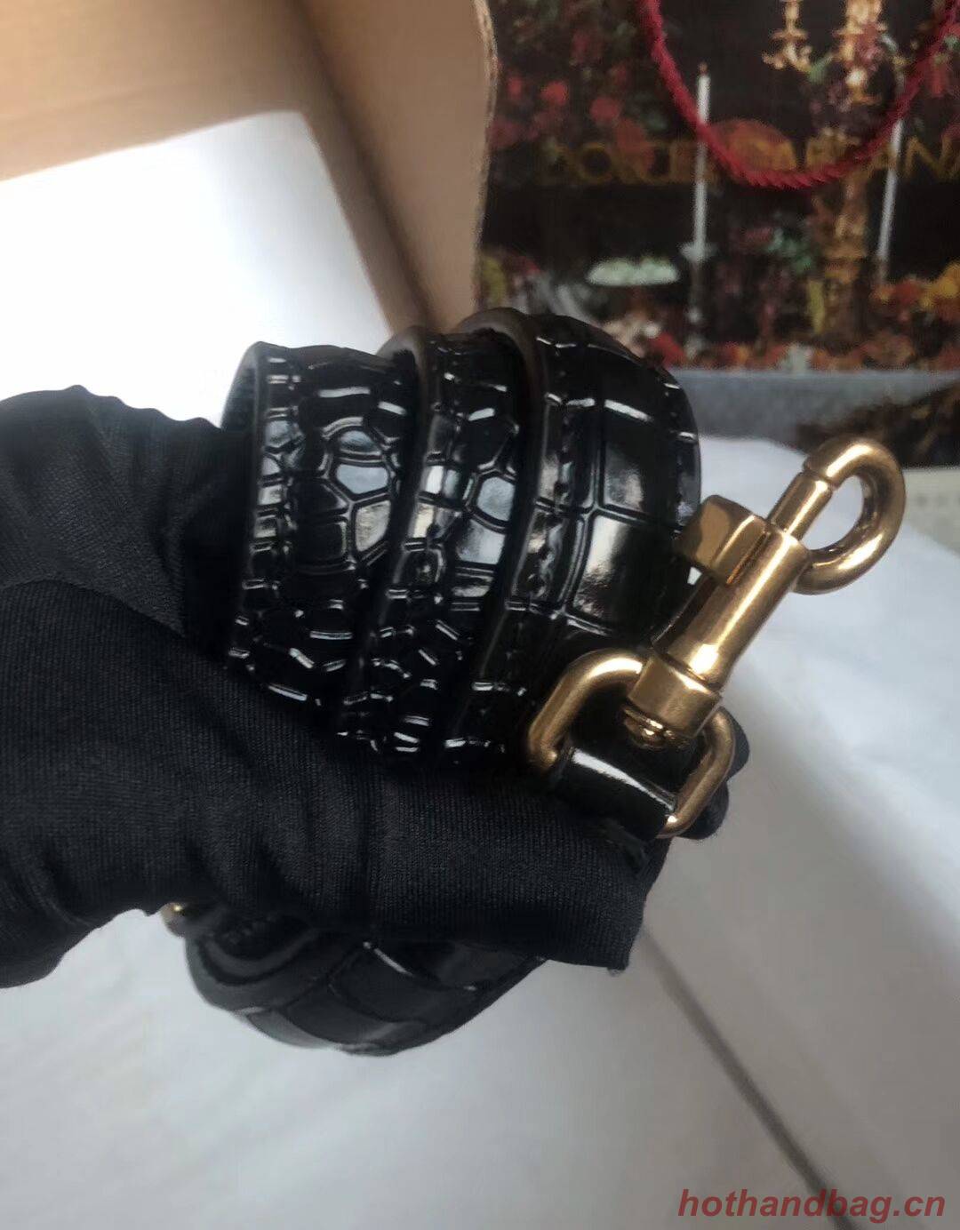 Dolce & Gabbana Origianl Crocodile Leather Bag 4916E Black Dolce & Gabbana Origianl Crocodile Leather Bag 4916E Black