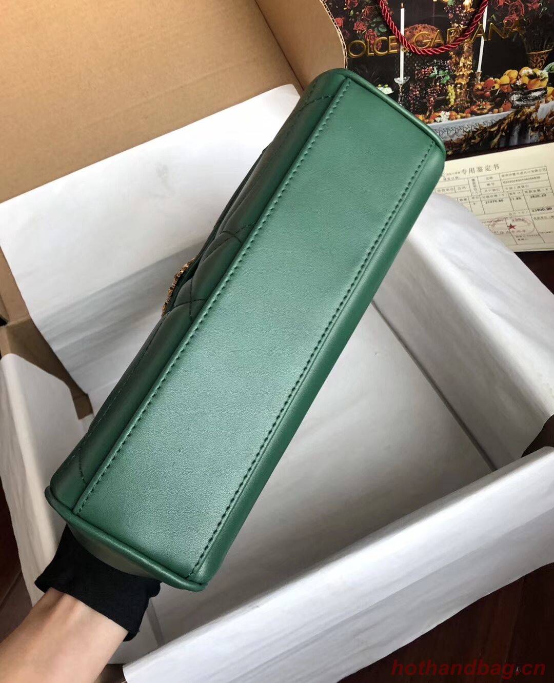 Dolce & Gabbana Origianl Leather Bag 4919 green Dolce & Gabbana Origianl Leather Bag 4919 green