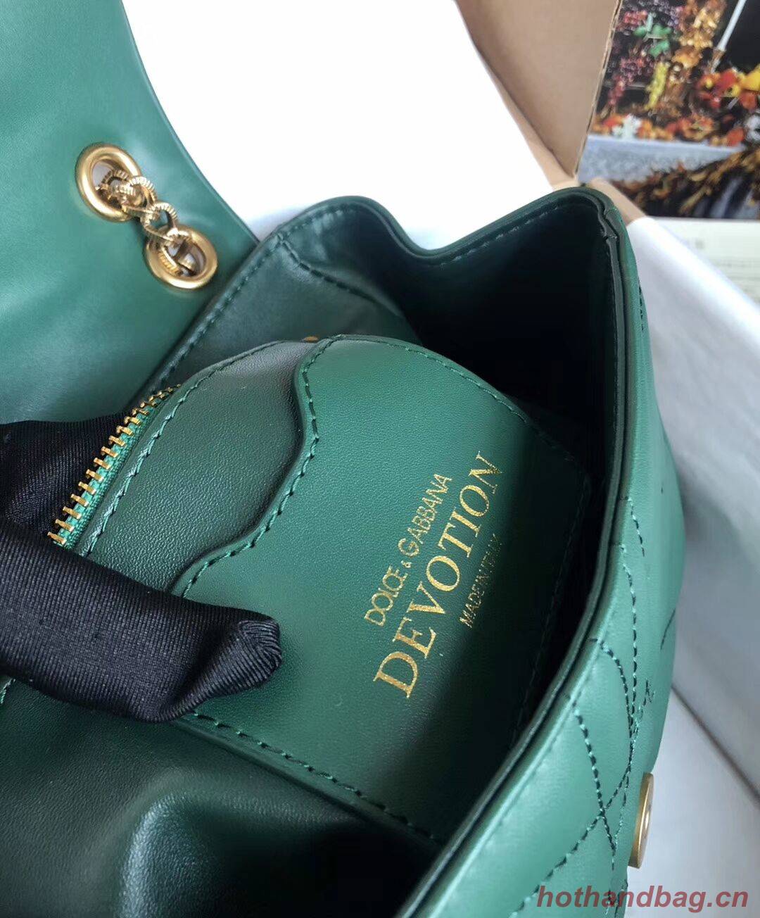 Dolce & Gabbana Origianl Leather Bag 4919 green Dolce & Gabbana Origianl Leather Bag 4919 green