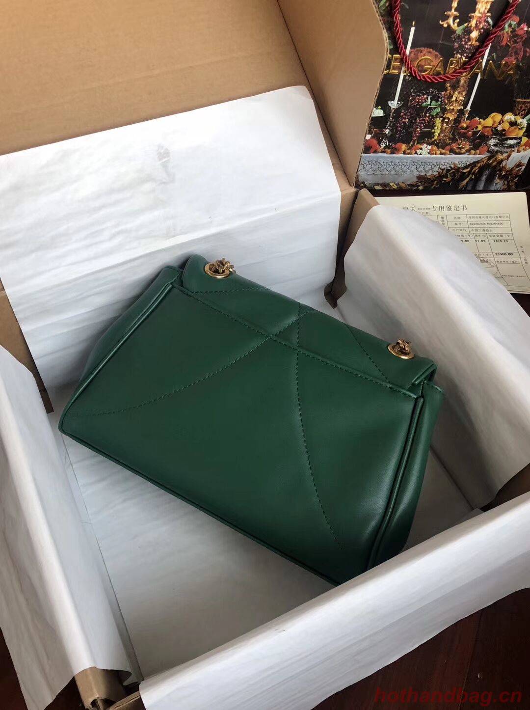 Dolce & Gabbana Origianl Leather Bag 4919 green Dolce & Gabbana Origianl Leather Bag 4919 green