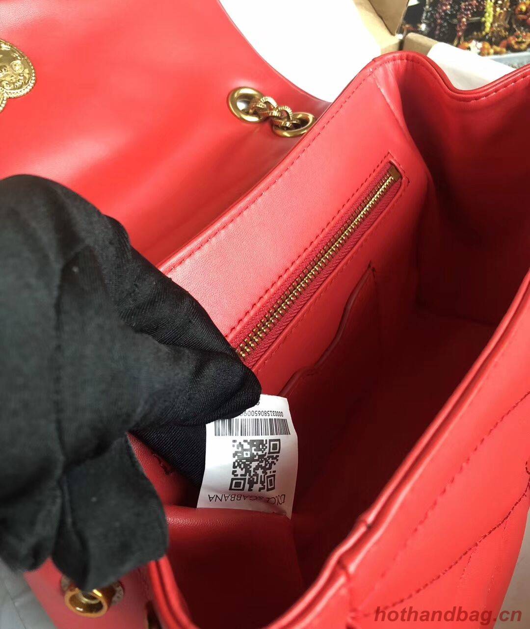 Dolce & Gabbana Origianl Leather Bag 4919 red Dolce & Gabbana Origianl Leather Bag 4919 red