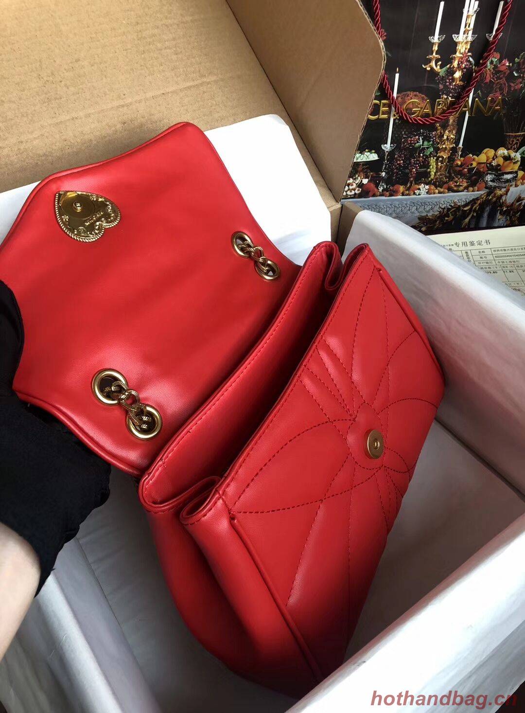 Dolce & Gabbana Origianl Leather Bag 4919 red Dolce & Gabbana Origianl Leather Bag 4919 red