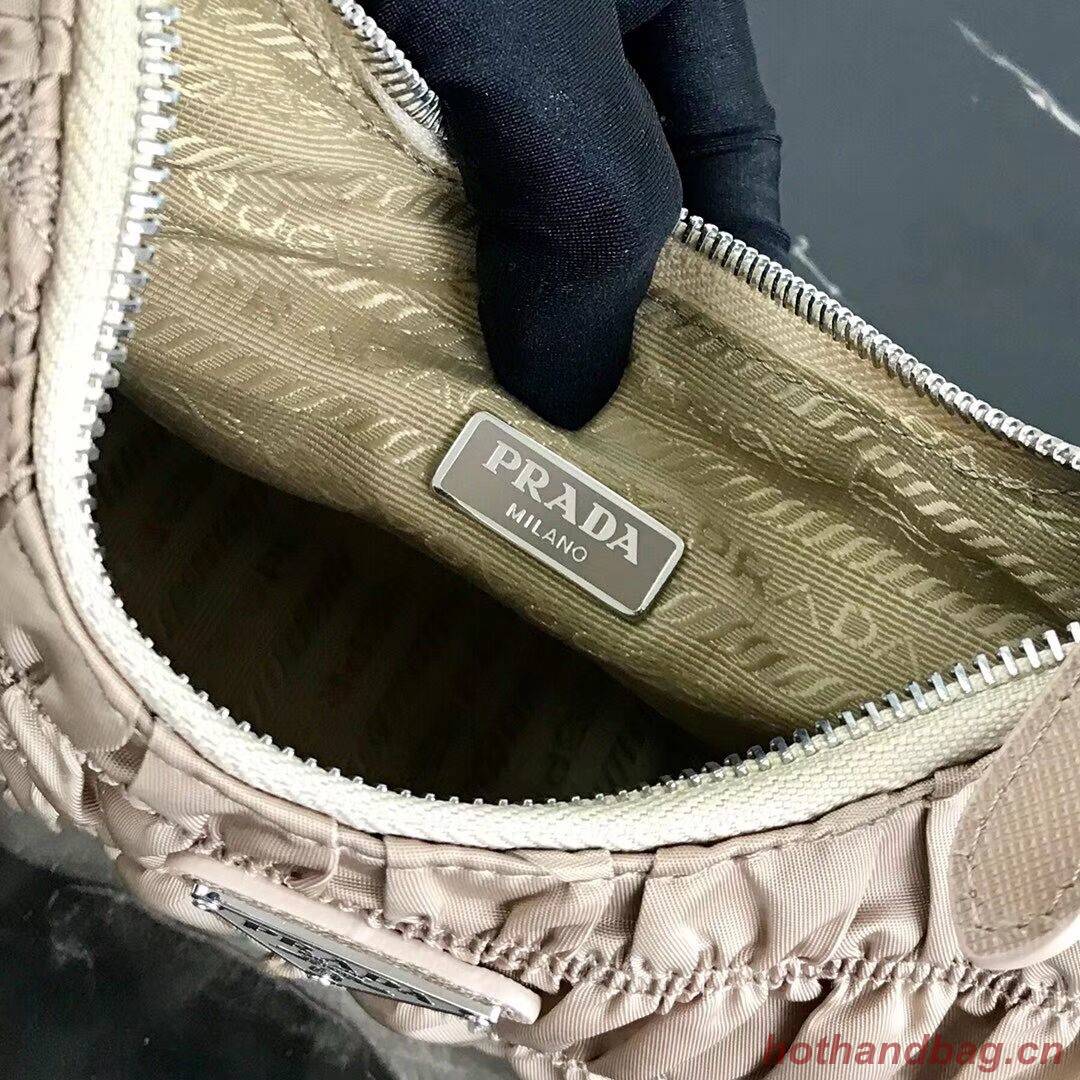 Prada Nylon and Saffiano leather mini bag 1NE204 Apricot Prada Nylon and Saffiano leather mini bag 1NE204 Apricot