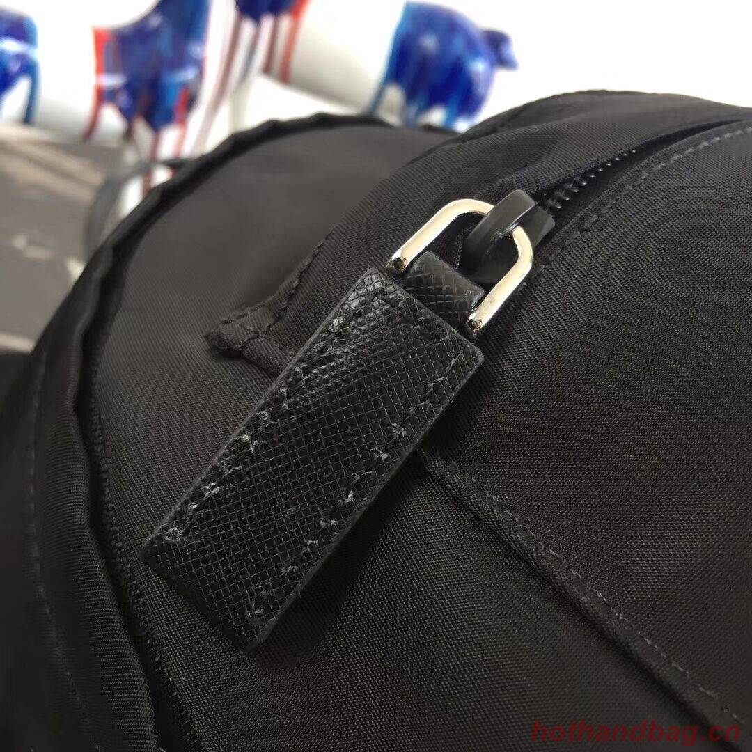 Prada Printed technical fabric backpack 2VZ025 black Prada Printed technical fabric backpack 2VZ025 black