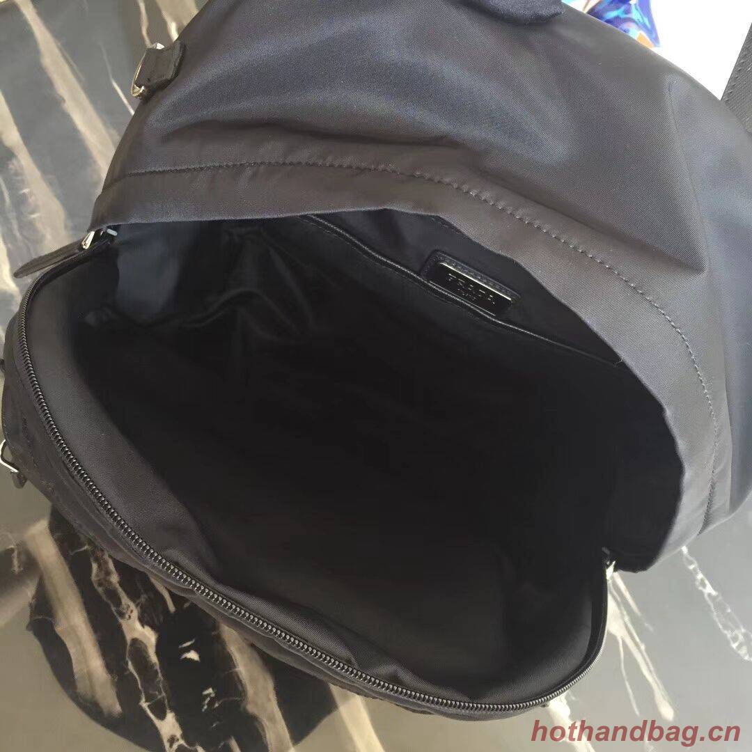 Prada Printed technical fabric backpack 2VZ025 black Prada Printed technical fabric backpack 2VZ025 black