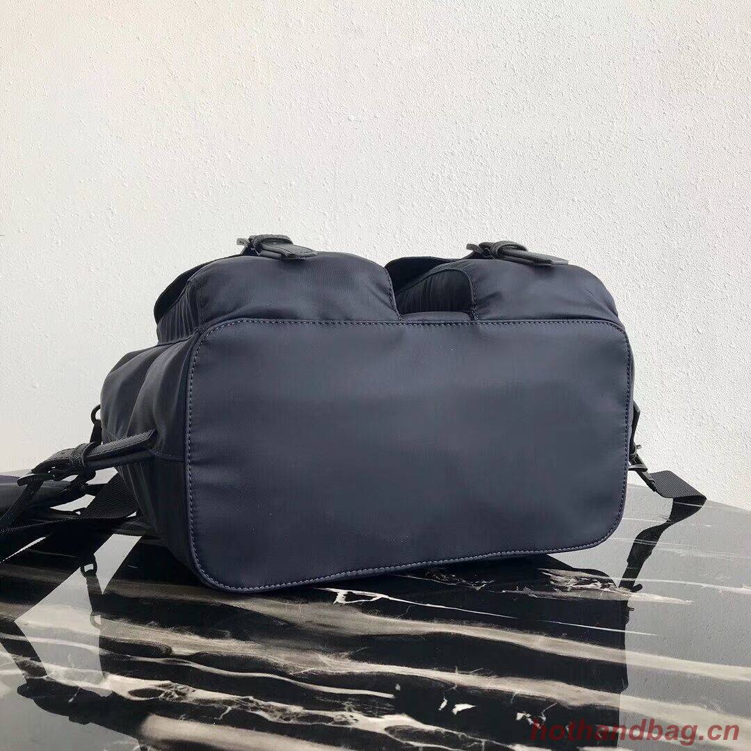 Prada Re-Nylon backpack 1BZ811 black&grey Prada Re-Nylon backpack 1BZ811 black&grey