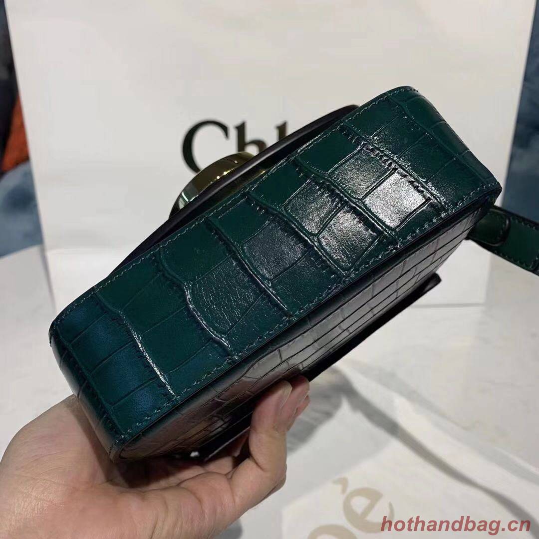 Chloe Original Crocodile skin Leather Top Handle Small Bag 3S030 Black Chloe Original Crocodile skin Leather Top Handle Small Bag 3S030 Black