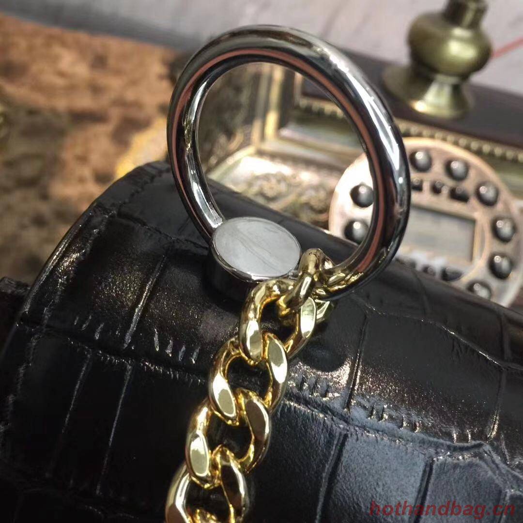 Chloe Original Crocodile skin Leather Bag 3S068 Black Chloe Original Crocodile skin Leather Bag 3S068 Black